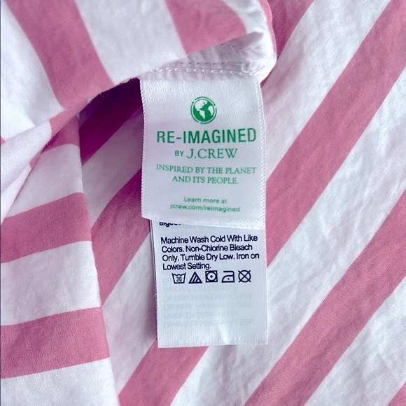 J. Crew | Pink & White Bold Striped Garçon Shirt | Size 6 - Picture 10 of 10